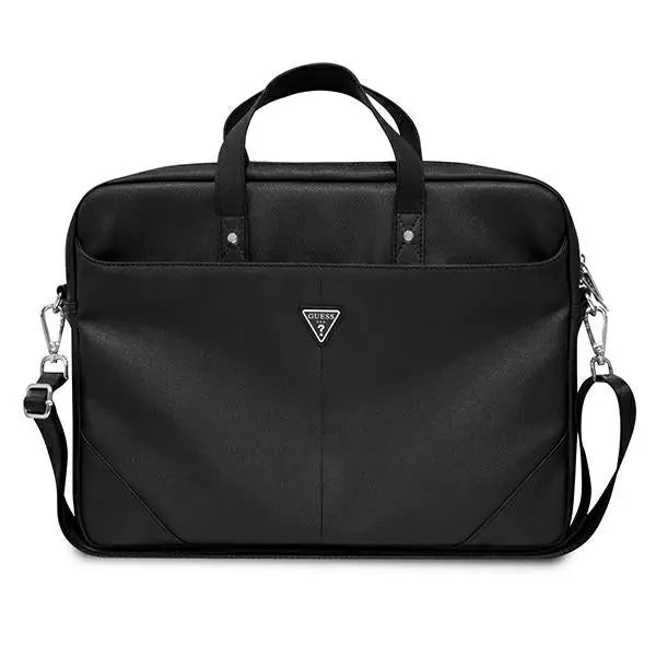Guess Saffiano Triangle Logo bag for a 16’’ laptop - black - Laptop bags<<<HurtelXML