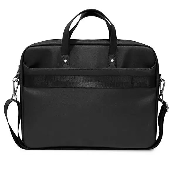 Guess Saffiano Triangle Logo bag for a 16’’ laptop - black - Laptop bags<<<HurtelXML