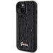 Guess Sequin Script Metal case for iPhone 15 - black - Cell phone cases and covers<<<HurtelXML
