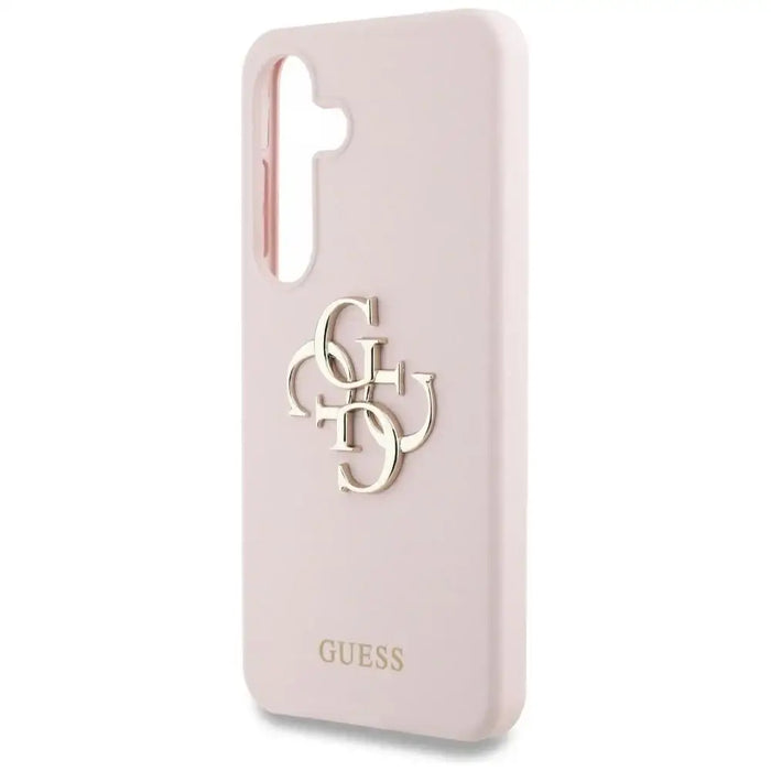 Guess Silicone Big 4G Logo Bottom Script Case for Samsung Galaxy S25 - Pink - Cell phone cases and covers<<<HurtelXML