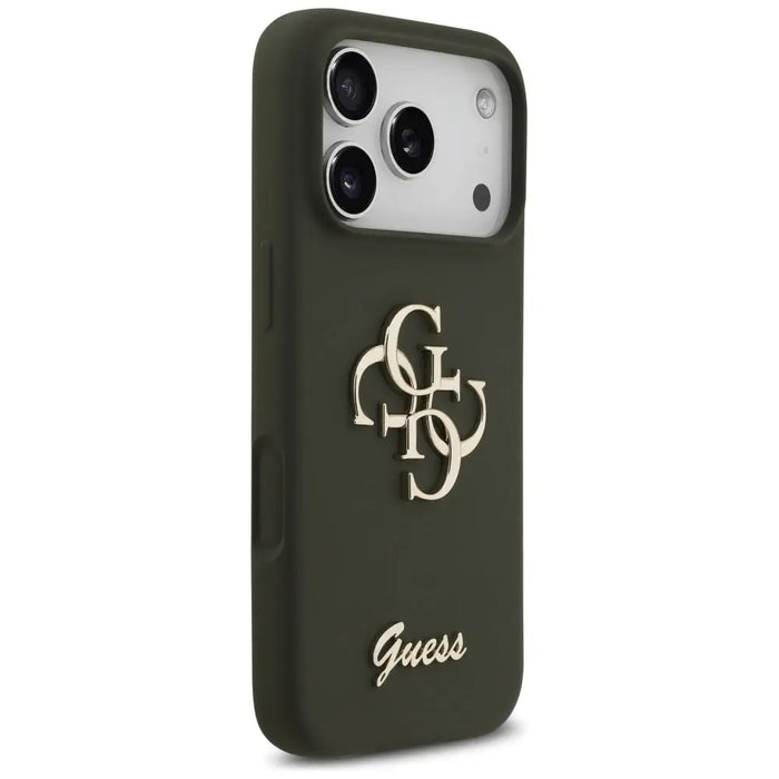 Guess Silicone Big 4G Script Case for iPhone 17 Pro - Green - Cell phone cases and covers<<<HurtelXML