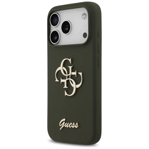 Guess Silicone Big 4G Script Case for iPhone 17 Pro Max - Green - Cell phone cases and covers<<<HurtelXML