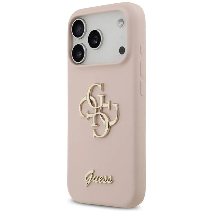 Guess Silicone Big 4G Script Case for iPhone 17 Pro - Pink - Cell phone cases and covers<<<HurtelXML