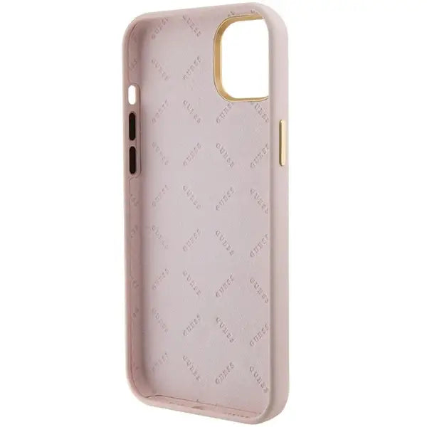 Guess Silicone Logo Strass 4G Case for iPhone 15 Plus / 14 Plus - Light Pink - Cell phone cases and covers<<<HurtelXML
