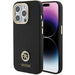 Guess Silicone Logo Strass 4G Case for iPhone 15 Pro - Black - Cell phone cases and covers<<<HurtelXML