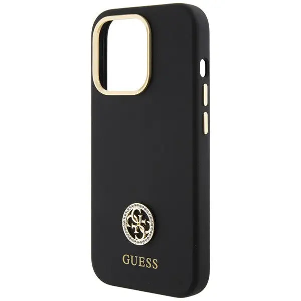 Guess Silicone Logo Strass 4G case for iPhone 15 Pro Max - black - Cell phone cases and covers<<<HurtelXML