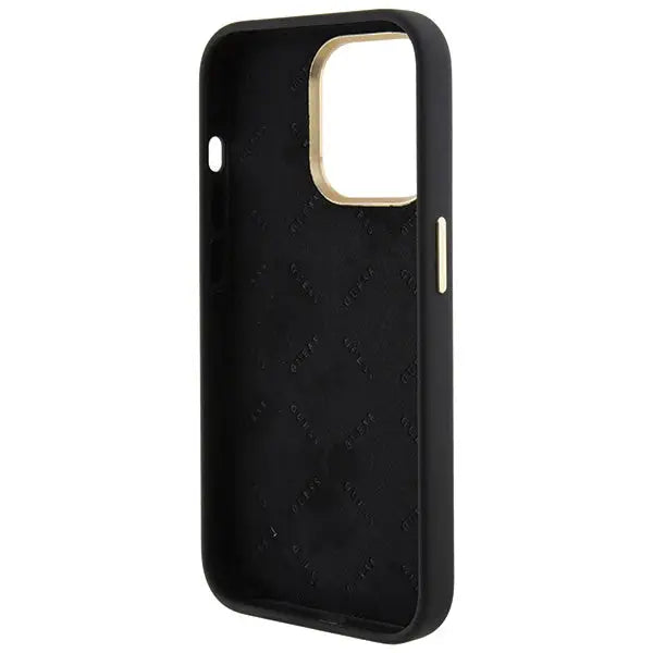 Guess Silicone Logo Strass 4G case for iPhone 15 Pro Max - black - Cell phone cases and covers<<<HurtelXML