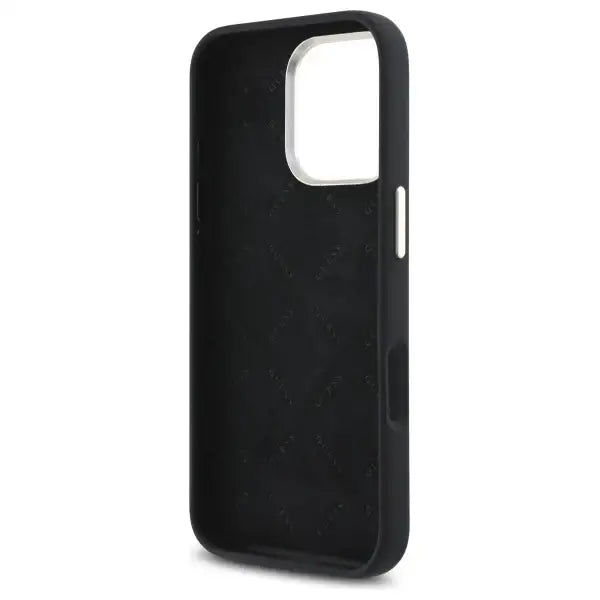 Guess Silicone Logo Strass 4G Case for iPhone 16 Pro Max - Black - Cell phone cases and covers<<<HurtelXML