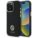 Guess Silicone Logo Strass 4G Case for iPhone 16 Pro Max - Black - Cell phone cases and covers<<<HurtelXML