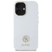 Guess Silicone Logo Strass 4G Case for iPhone 16 - White - Cell phone cases and covers<<<HurtelXML