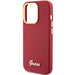 Guess Silicone Script Metal Logo & Frame case for iPhone 15 Pro - red - Cell phone cases and covers<<<HurtelXML