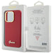Guess Silicone Script Metal Logo & Frame case for iPhone 15 Pro - red - Cell phone cases and covers<<<HurtelXML