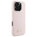Guess Silicone Script Metal Logo & Frame iPhone 16 Pro Case - Pink - Cell phone cases and covers<<<HurtelXML