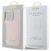 Guess Silicone Script Metal Logo & Frame iPhone 16 Pro Case - Pink - Cell phone cases and covers<<<HurtelXML