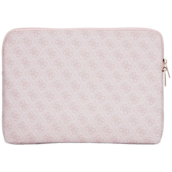 Guess Sleeve 4G Zipper Pocket Triangle Logo 14’’ Laptop Bag - Pink - Laptop bags<<<HurtelXML