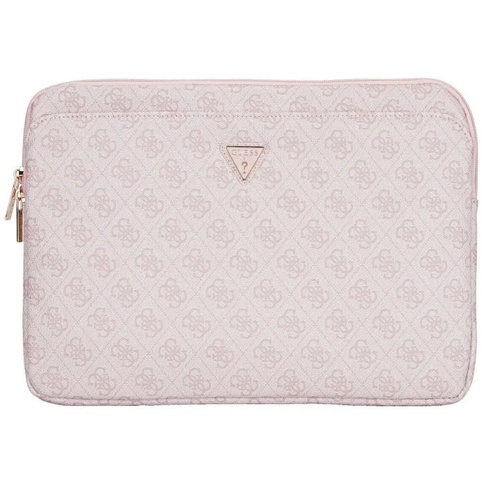 Guess Sleeve 4G Zipper Pocket Triangle Logo 14’’ Laptop Bag - Pink - Laptop bags<<<HurtelXML