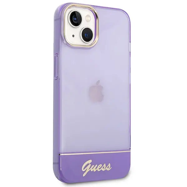 Guess Translucent iPhone 14 6.1’’ Case - Purple - Cell phone cases and covers<<<HurtelXML