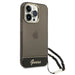 Guess Translucent Pearl Strap Case for iPhone 14 Pro - Black - Cell phone cases and covers<<<HurtelXML