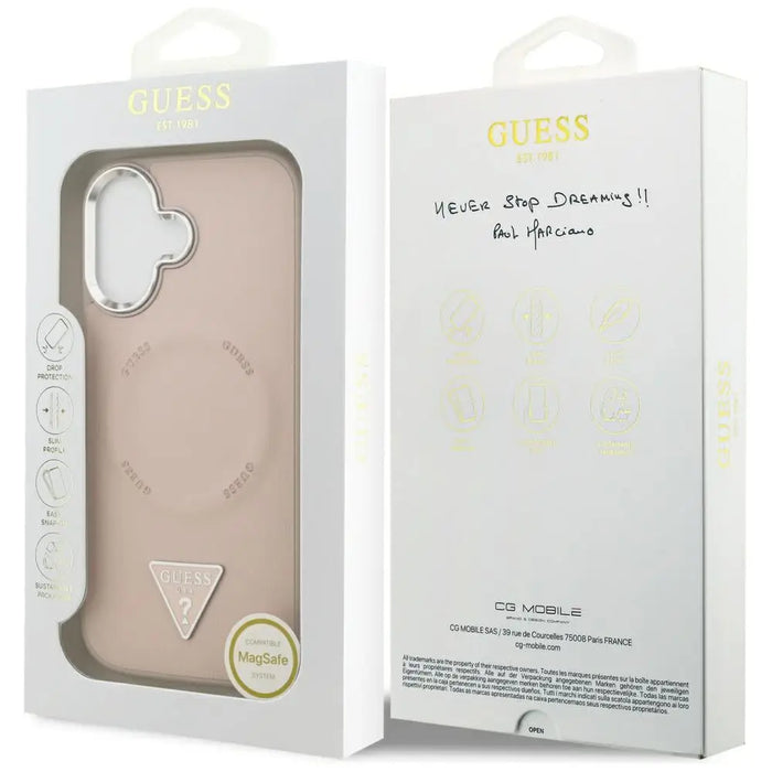 Guess Triangle Logo MagSafe case for iPhone 17 - pink - Cell phone cases and covers<<<HurtelXML