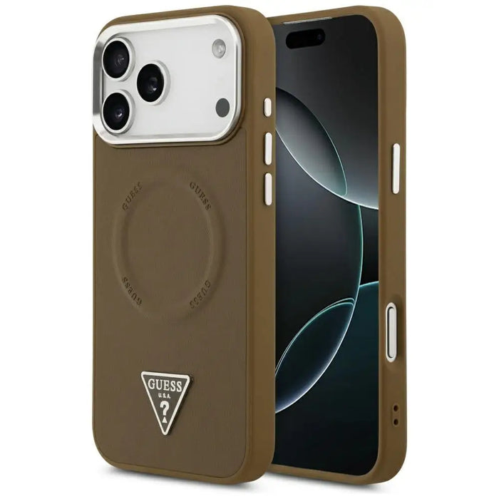 Guess Triangle Logo MagSafe case for iPhone 17 Pro - brown - Cell phone cases and covers<<<HurtelXML