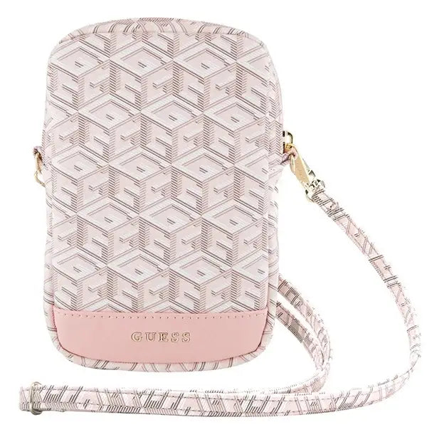 Guess Zip GCube Bottom Stripe phone bag - pink - Others<<<HurtelXML