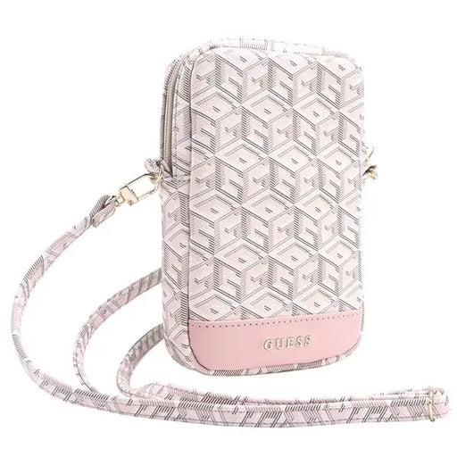 Guess Zip GCube Bottom Stripe phone bag - pink - Others<<<HurtelXML