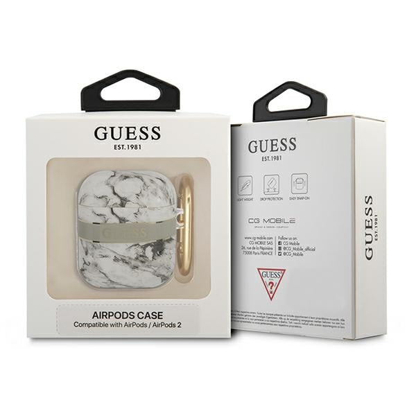 Guess GUA2HCHMAG AirPods cover grey/grey Marble Strap Collection