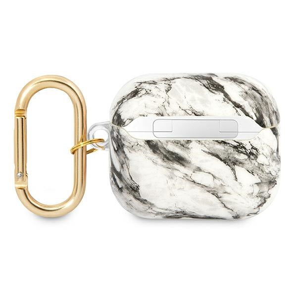 Guess GUA3HCHMAG AirPods 3 cover grey/grey Marble Strap Collection