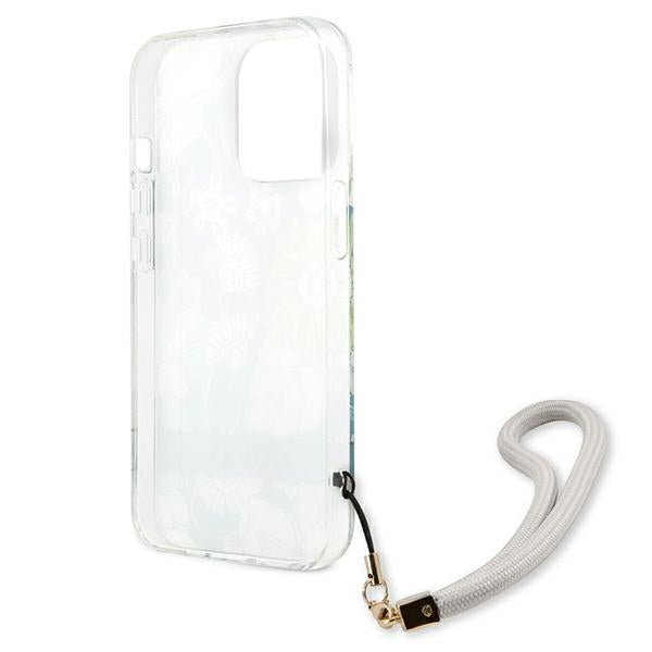 Guess GUHCP13LHFLSN iPhone 13 Pro / 13 6.1" green/green hardcase Flower Strap