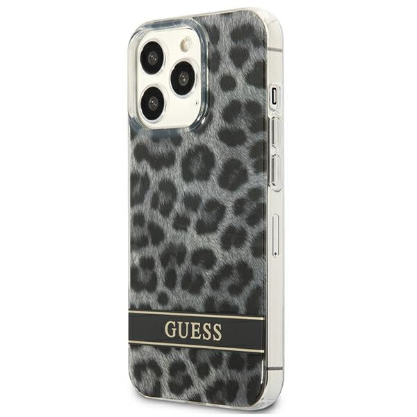 Guess GUHCP13LHSLEOK iPhone 13 Pro / 13 6.1&quot; grey/grey hardcase Leopard