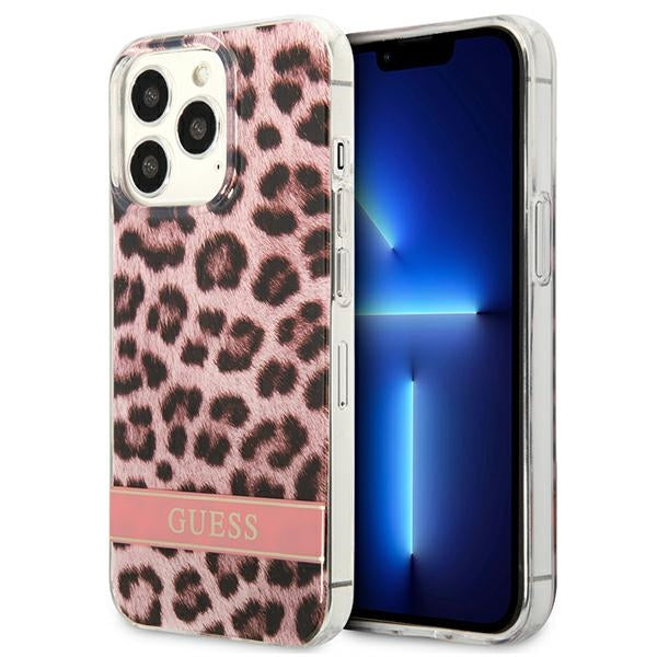 Guess GUHCP13LHSLEOP iPhone 13 Pro / 13 6.1&quot; pink/pink hardcase Leopard