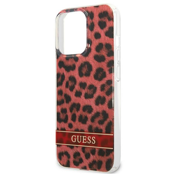 Guess GUHCP13LHSLEOR iPhone 13 Pro / 13 6.1&quot; red/red hardcase Leopard