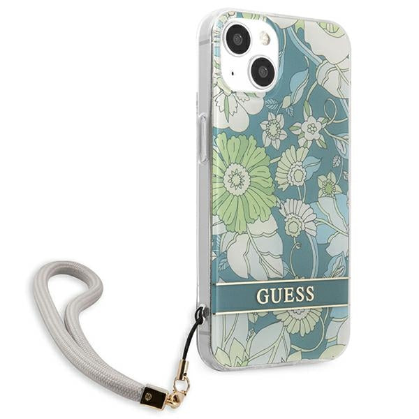 Guess GUHCP13SHFLSN iPhone 13 mini 5.4&quot; green/green hardcase Flower Strap