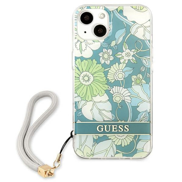 Guess GUHCP13SHFLSN iPhone 13 mini 5.4&quot; green/green hardcase Flower Strap