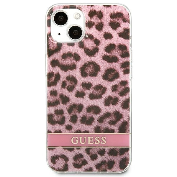 Guess GUHCP13SHSLEOP iPhone 13 mini 5.4&quot; pink/pink hardcase Leopard