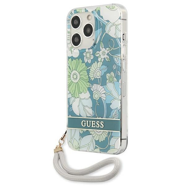 Guess GUHCP13XHFLSN iPhone 13 Pro Max 6.7&quot; green/green hardcase Flower Strap
