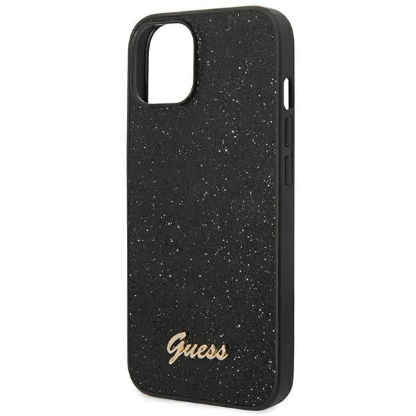 Guess Glitter Script Case for iPhone 14 Plus - Black