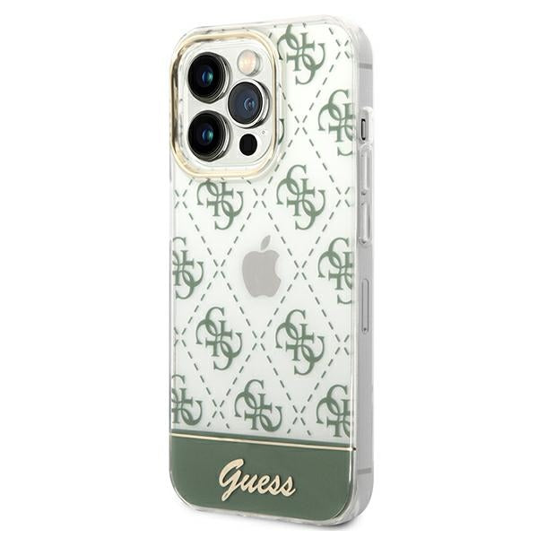 Guess 4G Pattern Script case for iPhone 14 Pro Max - khaki
