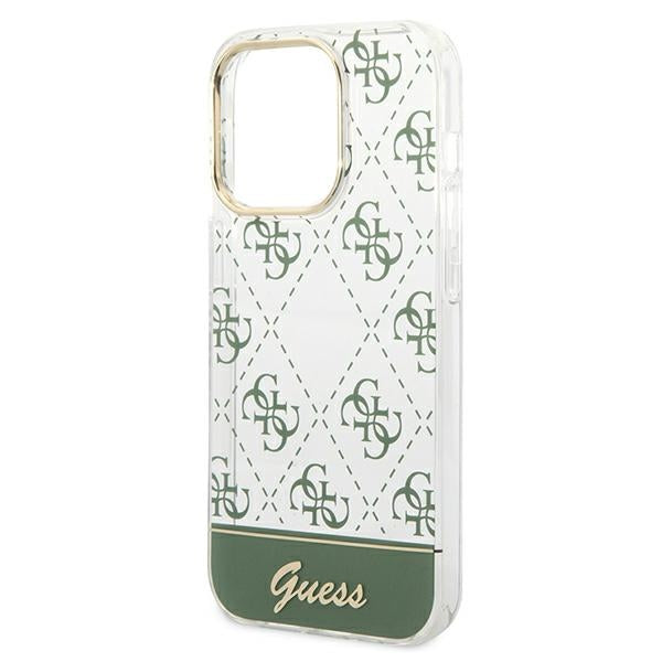Guess 4G Pattern Script case for iPhone 14 Pro Max - khaki