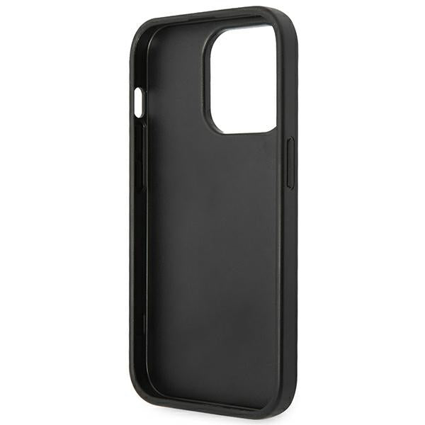 Guess Saffiano Strap Case for iPhone 14 Pro - Black