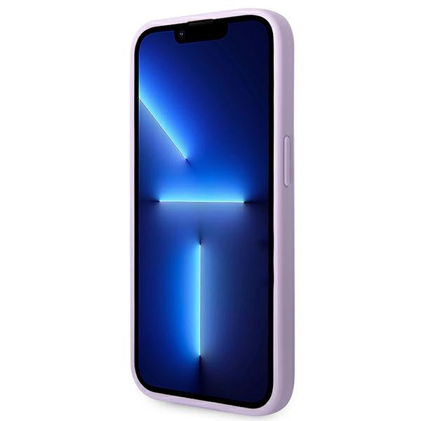 Guess Saffiano Strap Case for iPhone 14 Pro - Purple