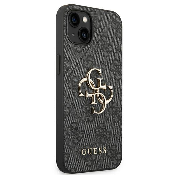Guess 4G Big Metal Logo iPhone 14 Case - Gray