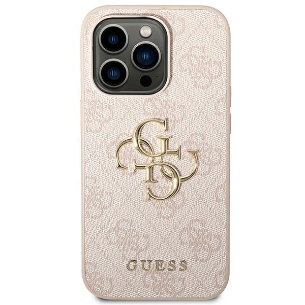 Guess GUHCP14L4GMGPI iPhone 14 Pro 6.1" pink/pink hardcase 4G Big Metal Logo
