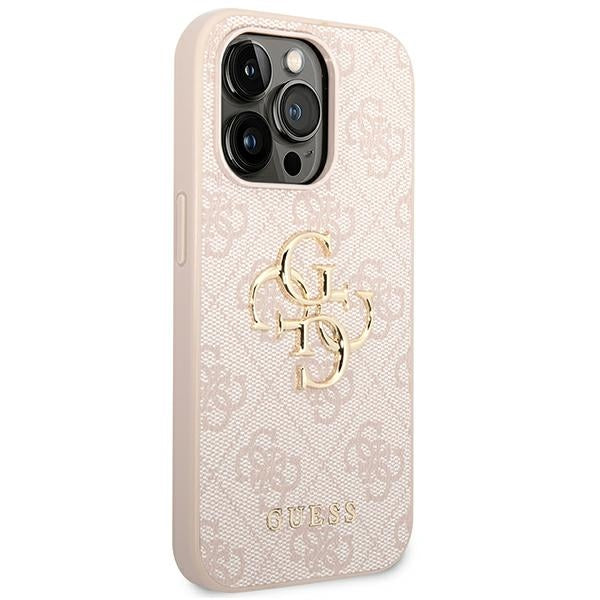 Guess GUHCP14X4GMGPI iPhone 14 Pro Max 6.7" pink/pink hardcase 4G Big Metal Logo