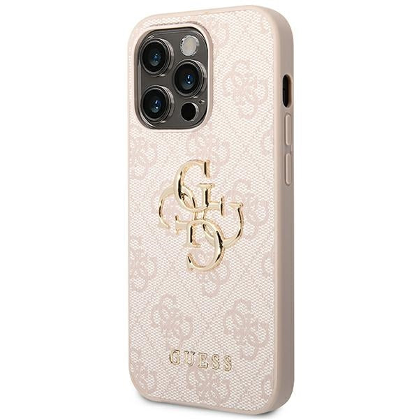 Guess GUHCP14X4GMGPI iPhone 14 Pro Max 6.7" pink/pink hardcase 4G Big Metal Logo
