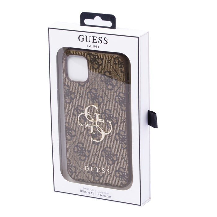 Guess 4G Big Metal Logo Case for iPhone 11 / Xr - Brown
