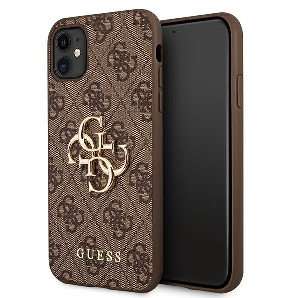 Guess 4G Big Metal Logo Case for iPhone 11 / Xr - Brown