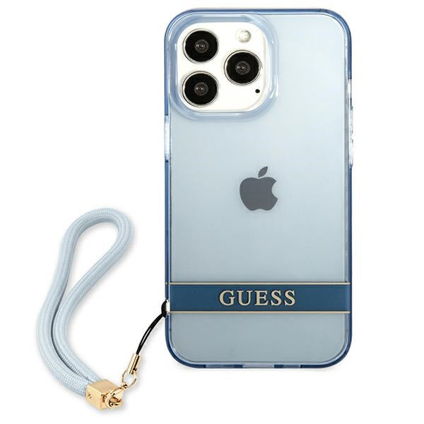 Guess GUHCP13LHTSGSB iPhone 13 Pro / 13 6,1 "blue / blue hardcase Translucent Stap