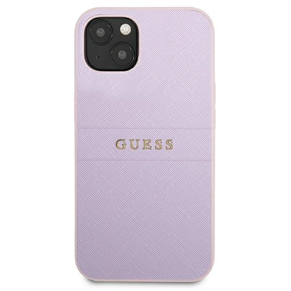 Guess GUHCP13SPSASBPU iPhone 13 mini 5,4 "purple / purple Saffiano Hot Stamp &amp; Metal Logo