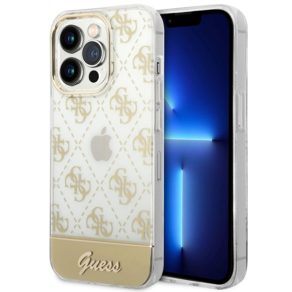 Guess GUHCP14LHG4MHG iPhone 14 Pro 6.1 "gold / gold hardcase 4G Pattern Script